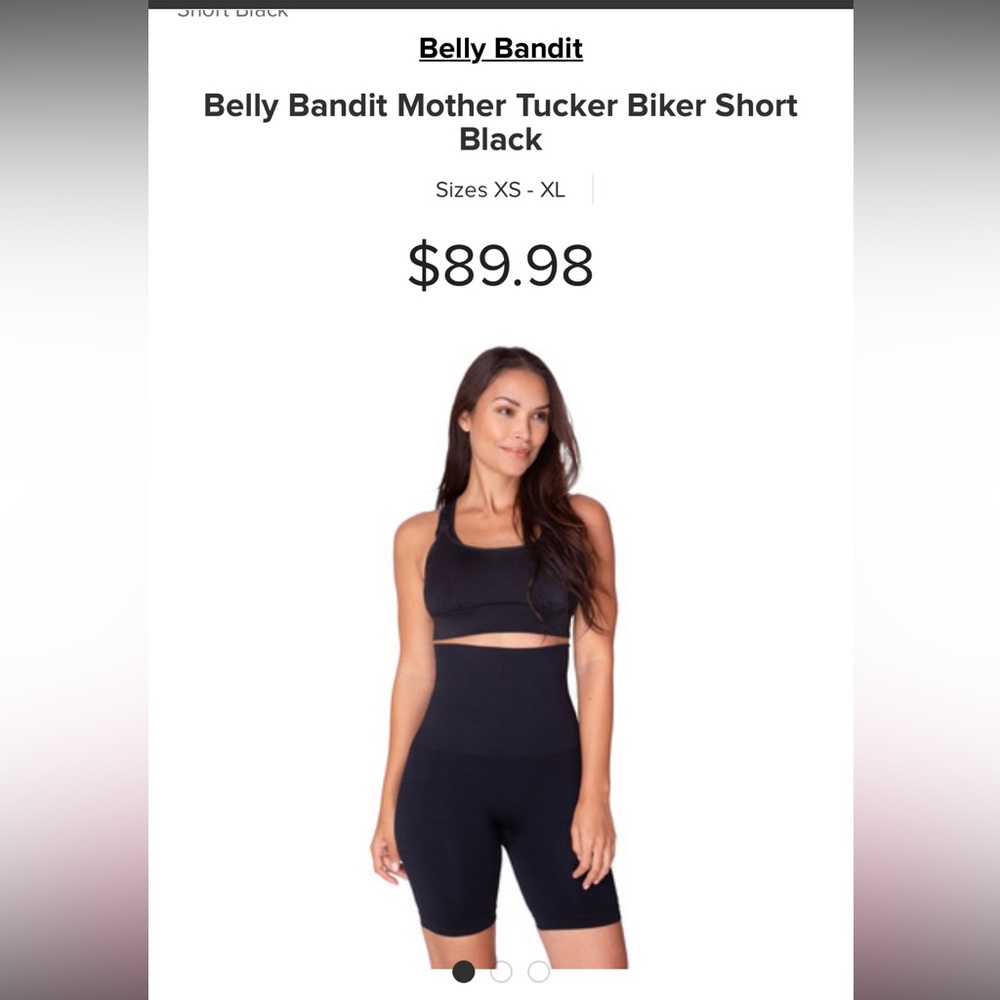 Mother Tucker Belly Bandit Postpartum Biker Short Extra High Rise Size Large